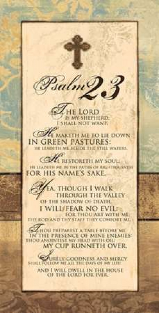 Pdxpb21953small Psalm 23 Panel Poster Print By Piper Ballantyne, 10 X 20 - Small