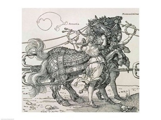 Balxam77585 Triumphal Chariot Of Emperor Maximilian I Of Germany Detail Of The Horse Teams Poster Print By Albrecht Durer - 24 X 18 In.