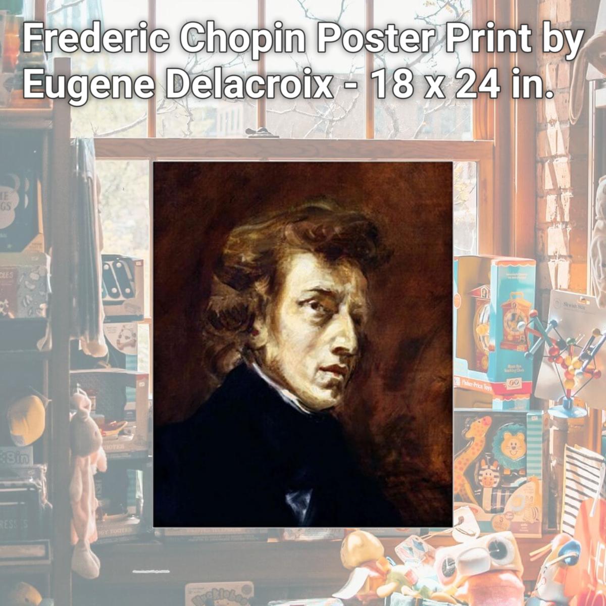 Picture of Posterazzi BALXIR24929 Frederic Chopin Poster Print by Eugene Delacroix - 18 x 24 in.