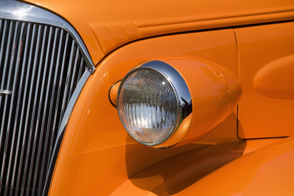 UPC 714224277093 product image for Orange Painted Vintage Cars Headlight & Front Grill - Port Colborne - Ontario -  | upcitemdb.com