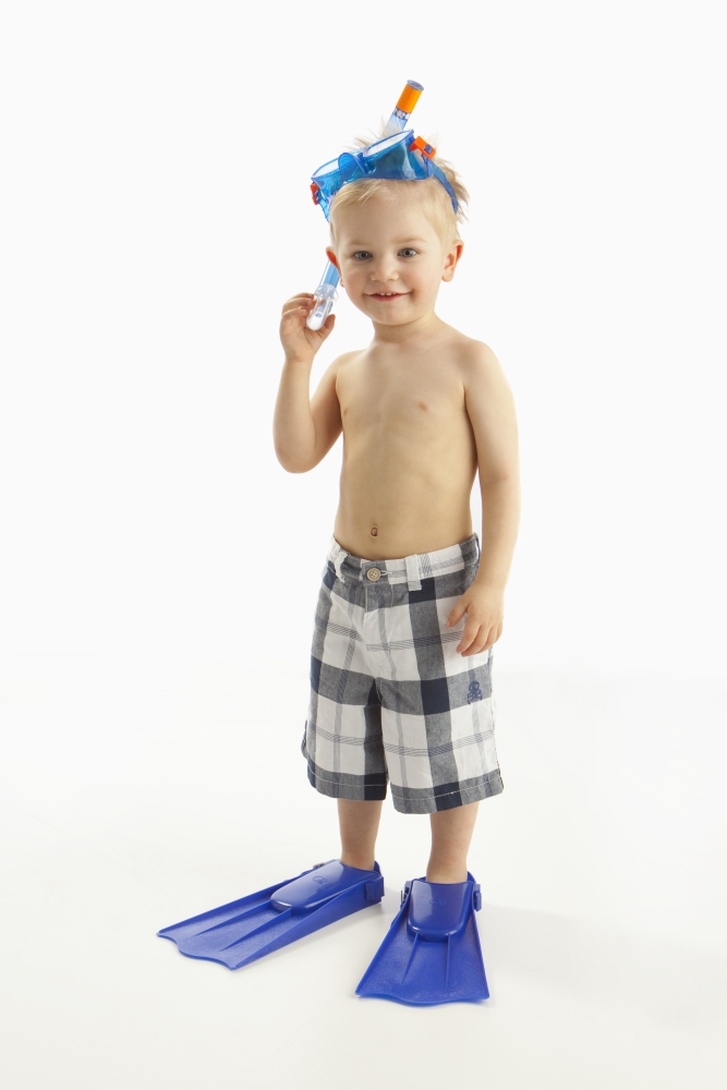 Posterazzi DPI1883228LARGE A Boy Wearing Snorkeling Gear - Three Hills Alberta Canada Poster Print 24 x 38 - Large