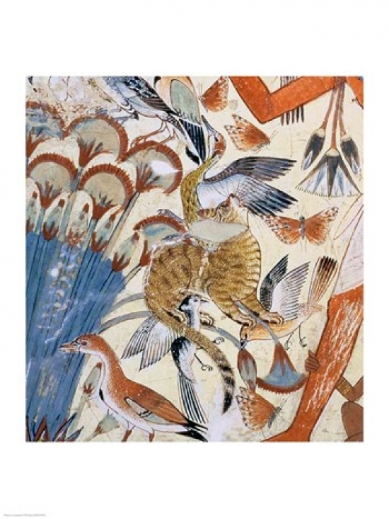 BALBAL259740LARGE Nebamun Hunting in The Marshes Poster Print - 24 x 36 in. - Large