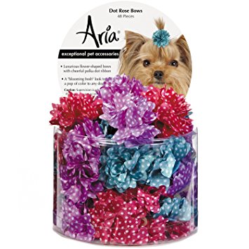 Aria Dot Rose Bows Canisters, 48 Piece