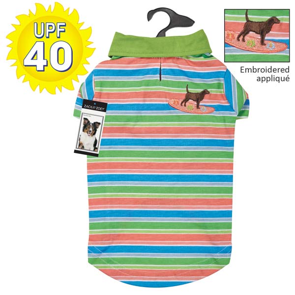 Casual Canine Hawaiian Breeze Upf 40 Polo Shirt, Medium