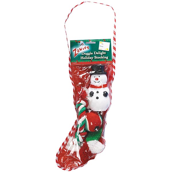 Zanies Dog Delite Holiday Stocking 14 In. Snowman