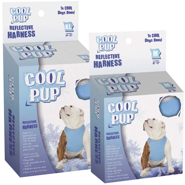 Cool Pup Reflective Harness, Medium - Little Blue