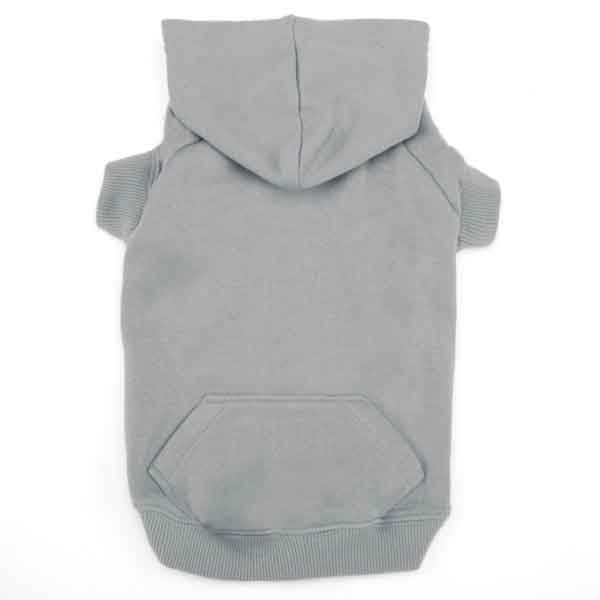 Casual Canine Basic Hoodie, Silver - Small