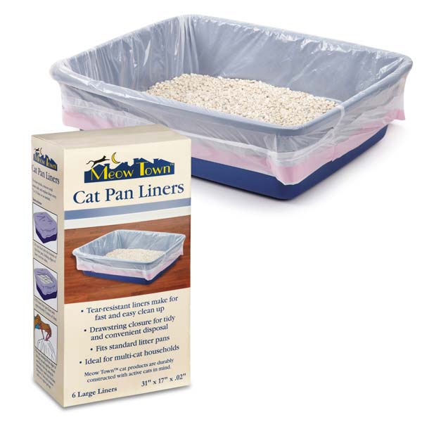 Meow Town Cat Pan Liners, Large - Pack Of 30