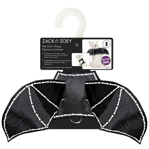 Y Um9265 12 Bat Glow Wing Harness Costume - Small