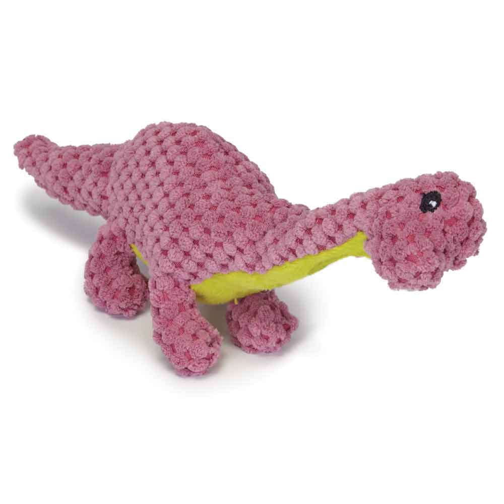 Gy3720 04 79 Jurassic Cord Crew Brachiosaur Dog Toy, Purple - Small