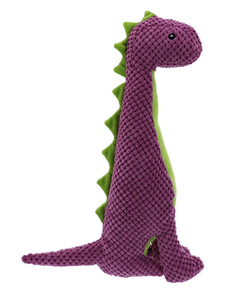Gy3720 08 79 Jurassic Cord Crew Massospondylus Dog Toy, Purple - Large