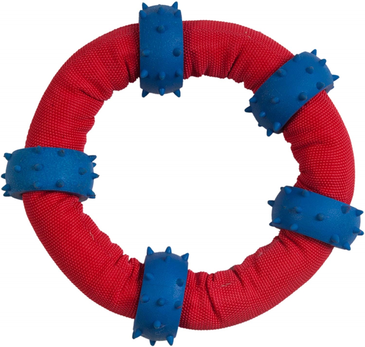 Wb11458 Gladiator Tuff Nylon Tug With Spike Rings Toy For Dogs