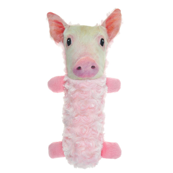 Zd2114 14 Tubular Squeaker Pig Toy