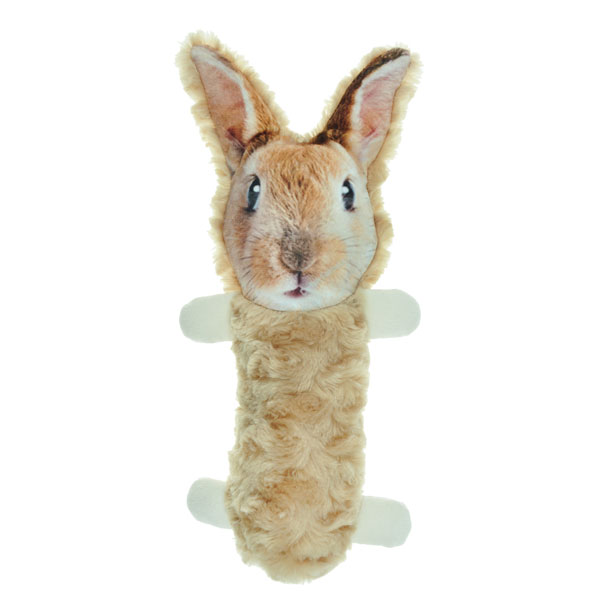 Zd2114 10 Tubular Squeaker Rabbit Toy