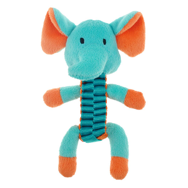 Zd1911 01 Plush Ballistic Twister Elephant Pet Toy