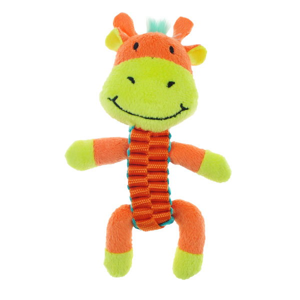 Zd1911 02 Plush Ballistic Twister Giraffe Pet Toy