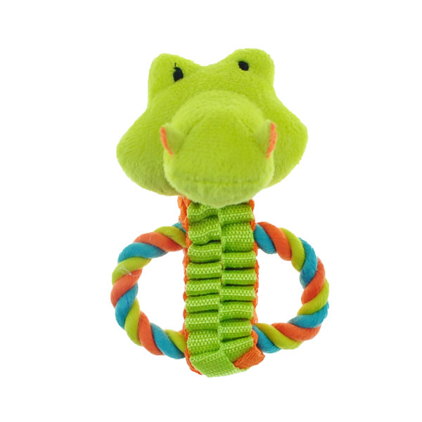 Zd1926 02 Twist Rope Tug Gator Toy For Dog
