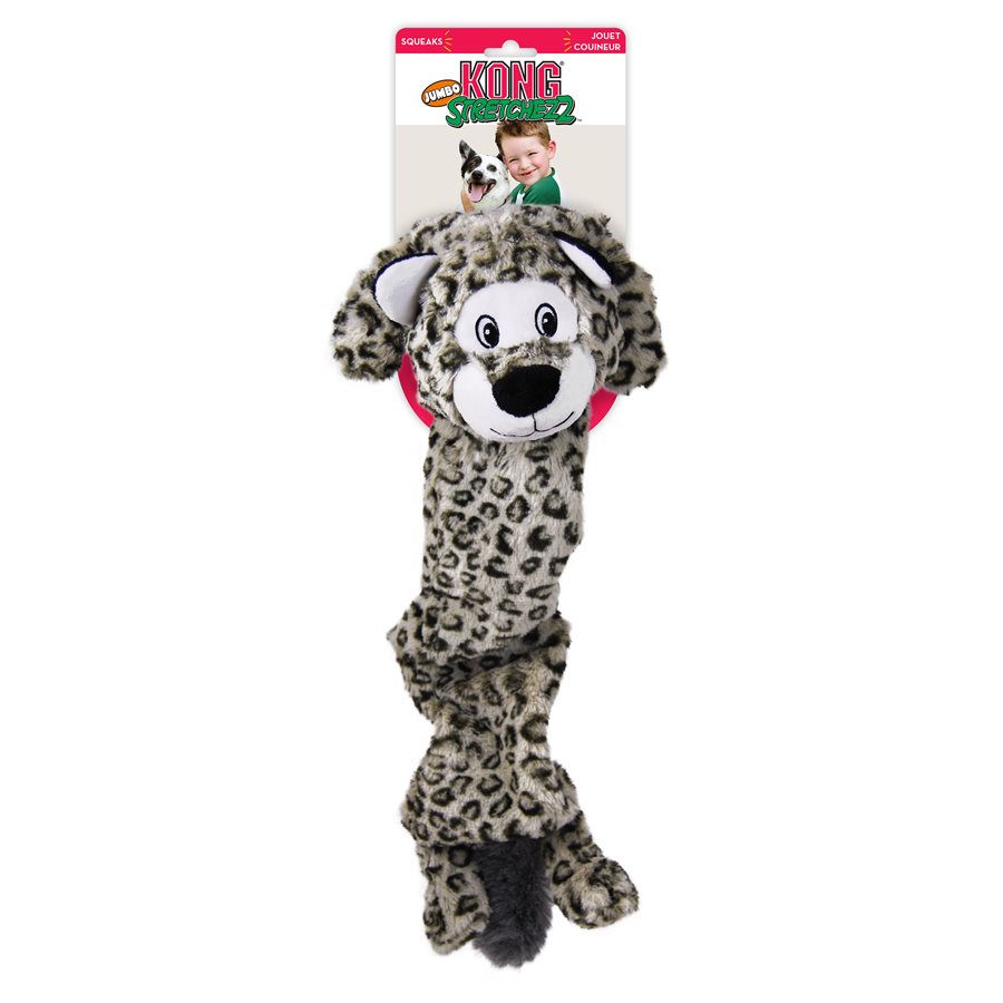 Kong Stretchezz Jumbo Snow Leopard Dog Toy, X-large