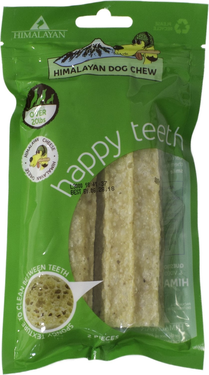 Himalayan Dog Chew 50700374 Dog Chew Happy Teeth Cheese Flavor Dental Dog Treat