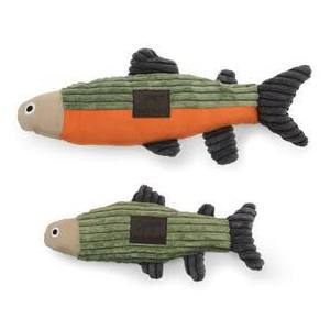 88213825 Squeaker Fish Dog Toy, Sage - 12 In.