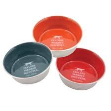 88216251 Stainless Steel Dog Bowl, Orange - 6 Cup