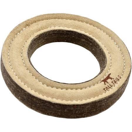 88216604 Leather Ring Dog Toy, Natural - 7 In.