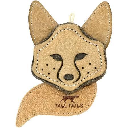 88216666 Scrappy Critter Leather Fox Dog Toy - 4 In.