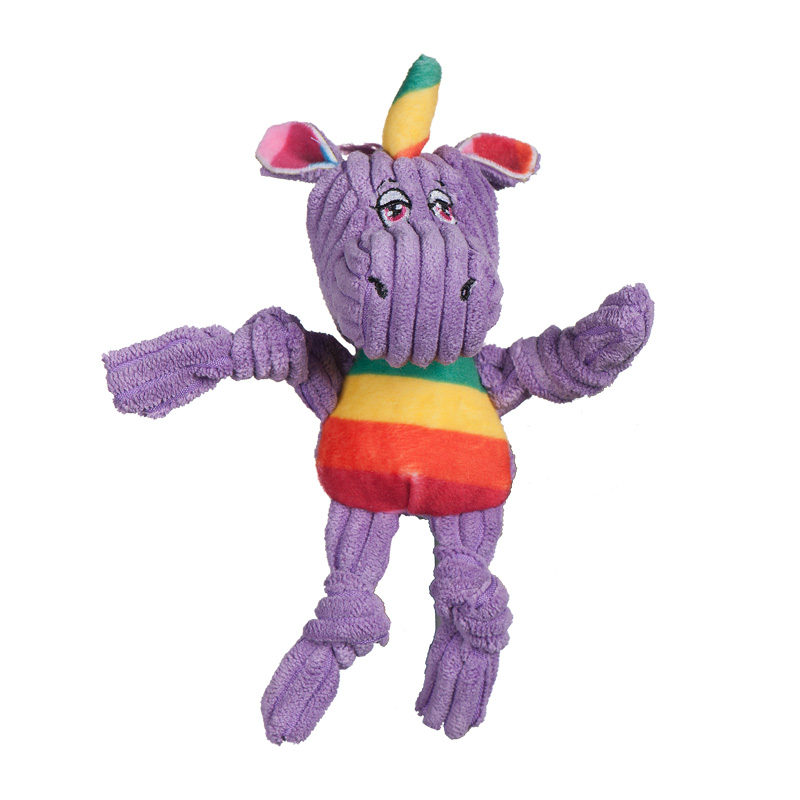 51003963 Rainbow Unicorn Knottie Wee Dog Toy