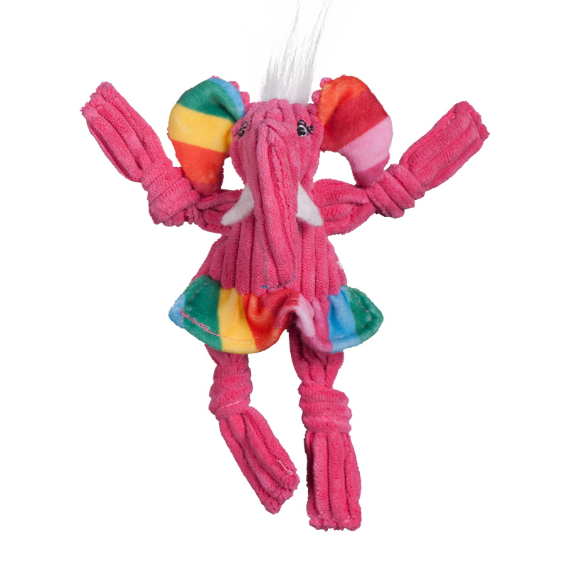 51003966 Rainbow Elephant Knottie Dog Toy Wee