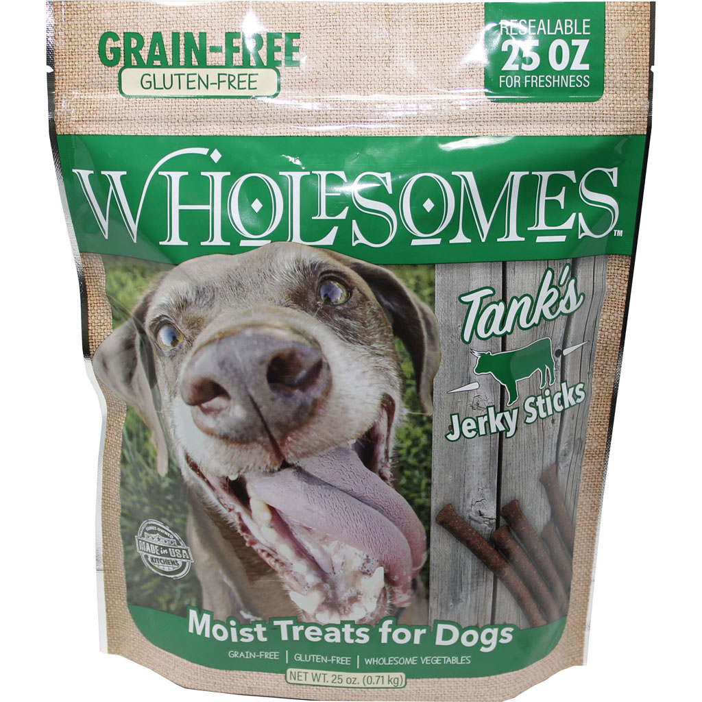 40272702 25 Oz Wholesomes Grain Free Jerky Sticks Tank Dog Food