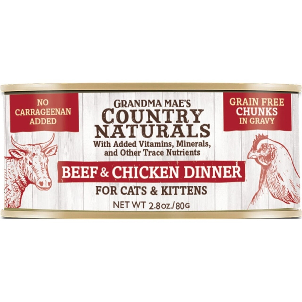 46000729 2.8 Oz Country Naturals Cat Chunk Grain Free Beef & Chicken