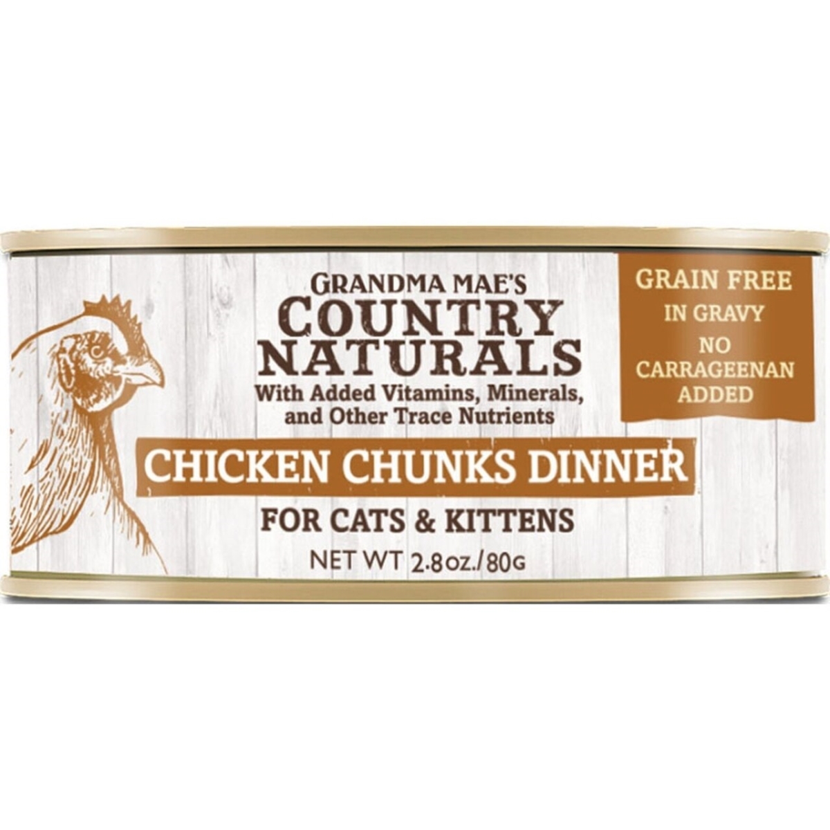 46000730 2.8 Oz Country Naturals Cat Chunk Grain Free Chicken