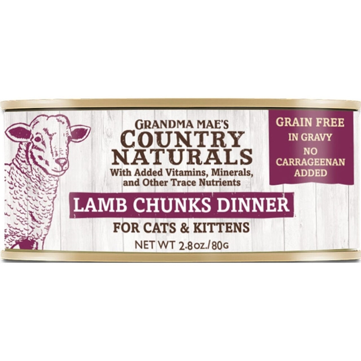 46000731 2.8 Oz Country Naturals Cat Chunk Grain Free Lamb