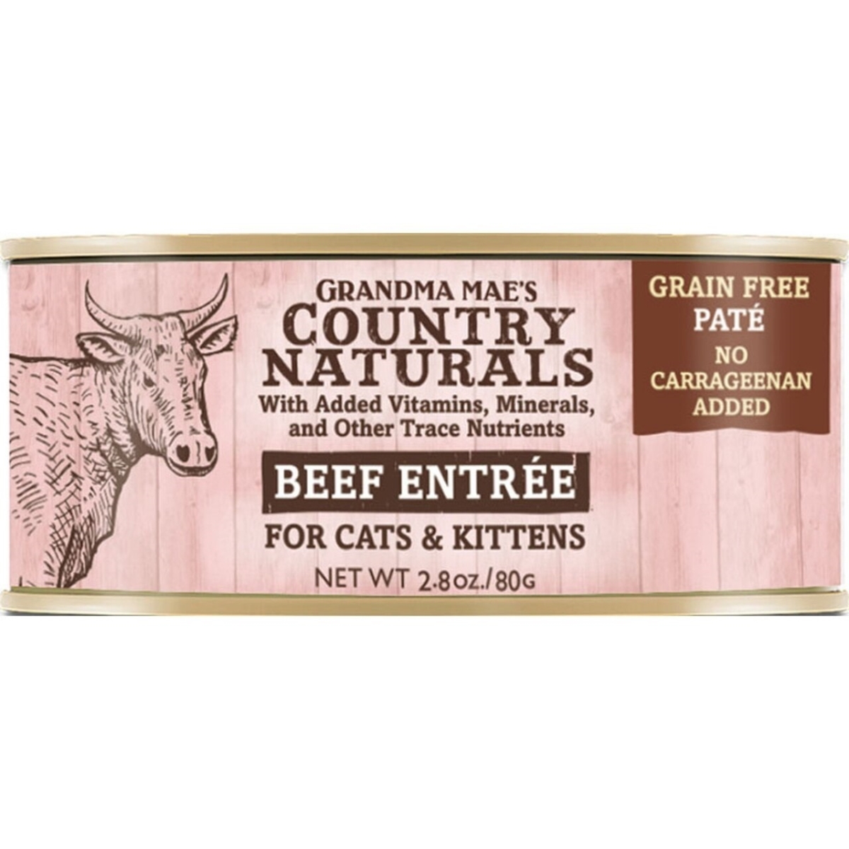 46000733 2.8 Oz Country Naturals Cat Pate Grain Free Beef