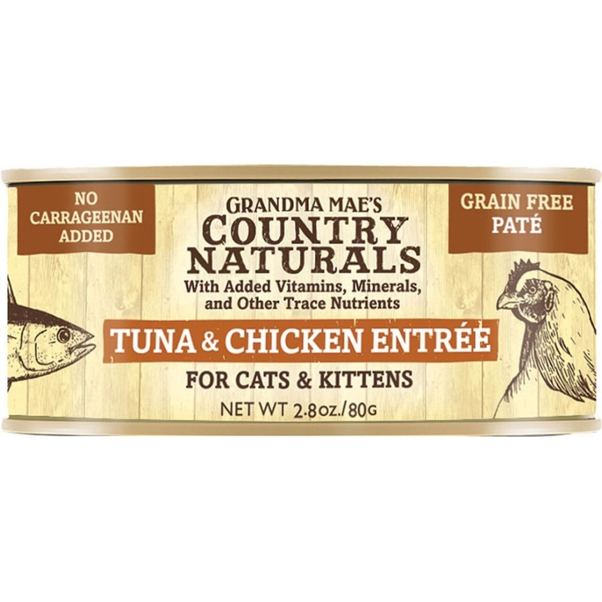 46000734 2.8 Oz Country Naturals Cat Pate Grain Free Chicken & Tuna