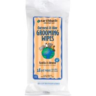 41002336 Earthbath Dog Grooming Wipes Vanilla & Almond - 28 Count