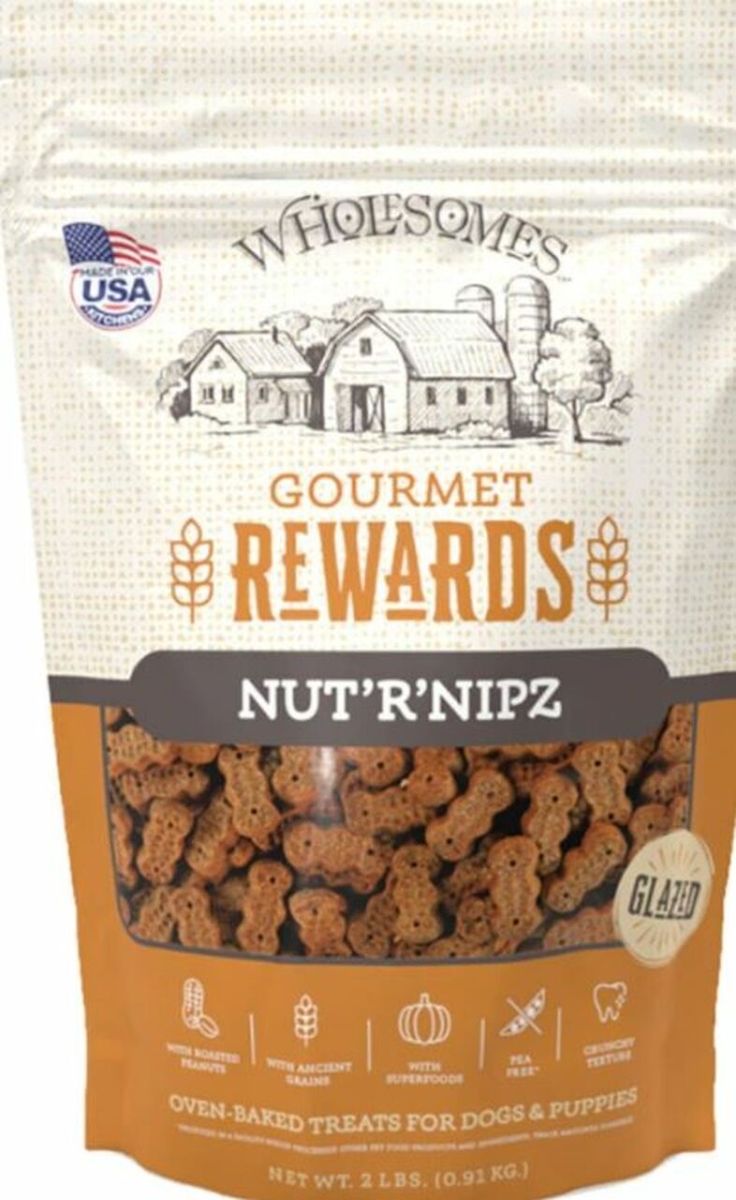 UPC 034846550016 product image for 40255001 2 lbs Gourmet Rewards Nut R Nipz Dog Biscuits, Peanut Butter | upcitemdb.com