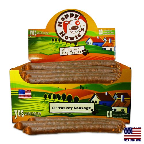 50952133 Turkey Sausage For Dogs, 12 In. Bulk - Pack Of 36
