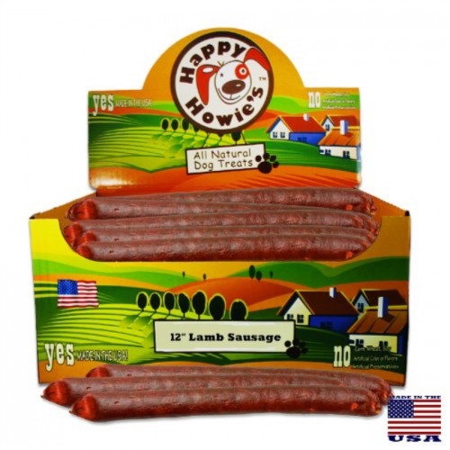 50952134 Lamb Sausage For Dogs, 12 In. Bulk - Pack Of 36