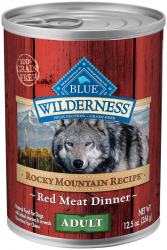 21010115 12.5 Oz Blue Buffalo Wilderness Adult Grain Free Rocky Mountain Recipes - Red Meat, Pack Of 12