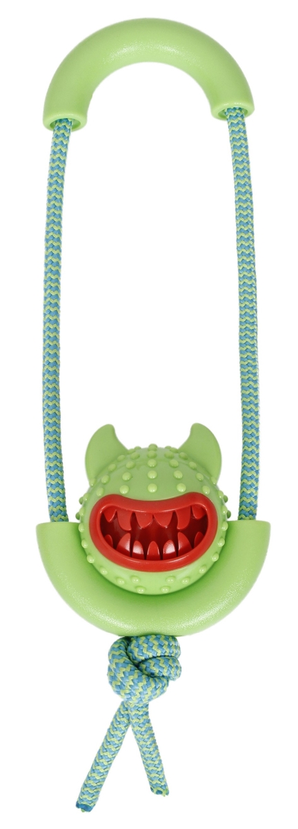Sling Away Rubberized Dog Toy, Green - One Size