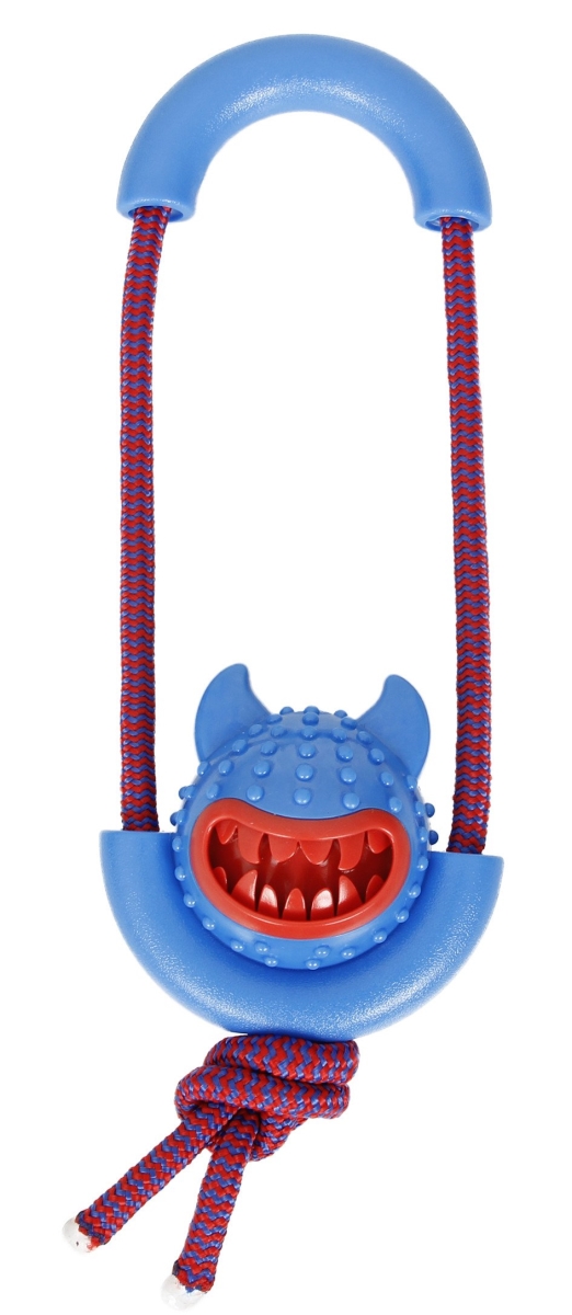 Sling Away Rubberized Dog Toy, Blue - One Size