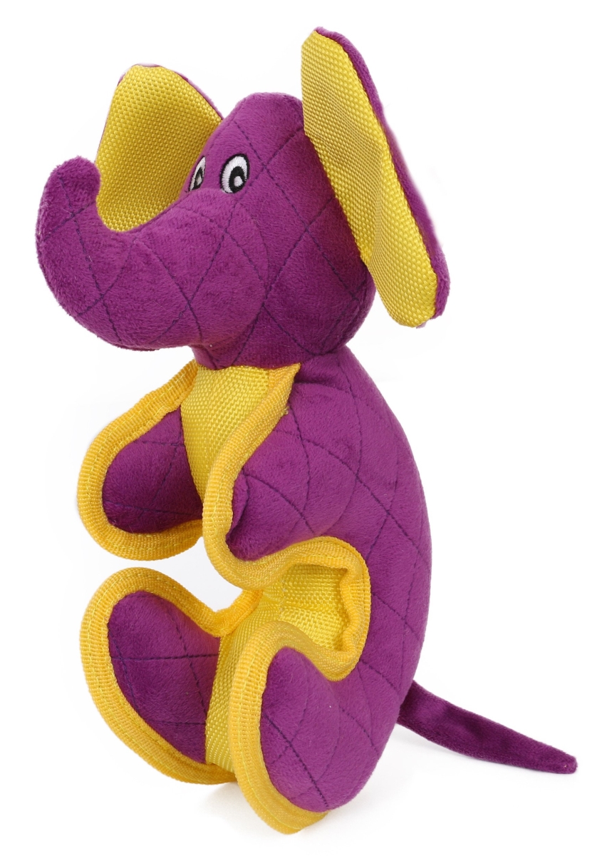 Cartoon Funimal Plush Animal Squeak Chew Tug Dog Toy, Purple - One Size