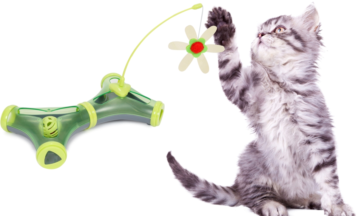 Kitty Tease Cat Toy Tunnel Teaser, Green - One Size