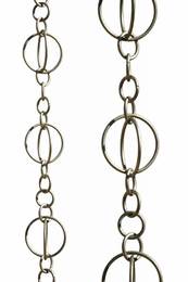 R263h Brushed Stainless Life Circles Rain Chain - Half Length