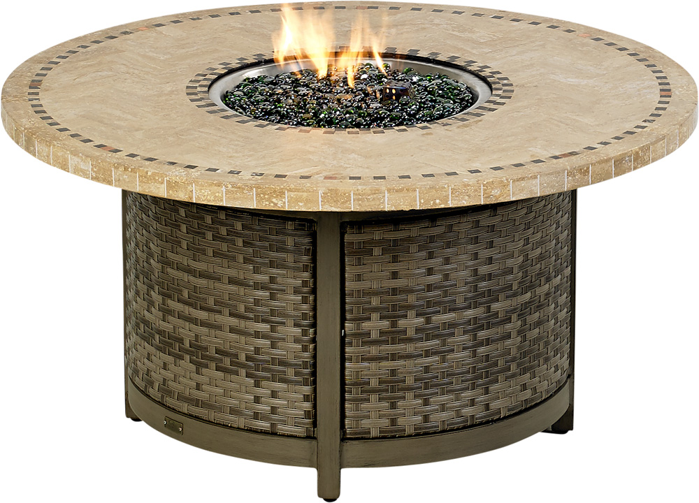 Patio Resorts Bdrft 48 In. Bermuda Round Aluminum Fire Table With Burner
