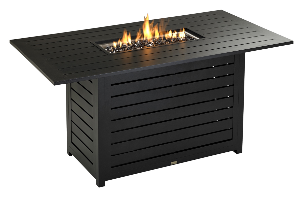 Patio Resorts Ftrcctrg7240 72 X 40 In. Regal Rectangle Aluminum Counter Table With Fire Pit