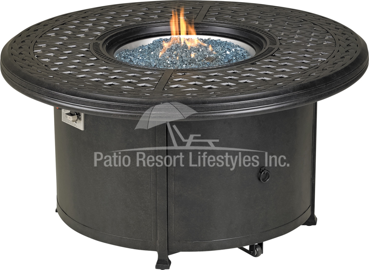 Patio Resorts Fpchtwr48-wbr 48 In. Windsor Round Fire Table With Built-in Burner Accessory