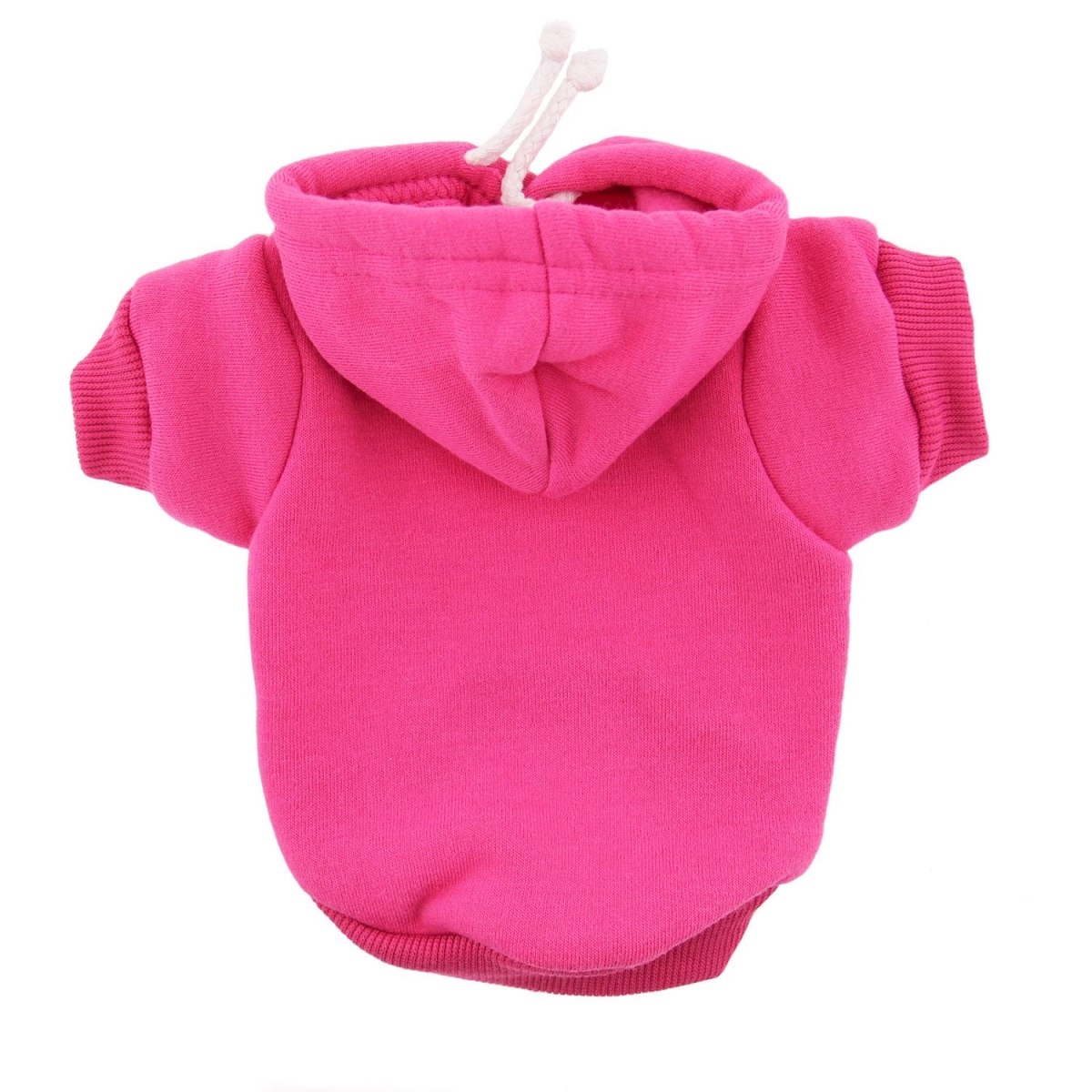 Plain Dog Hoodie, Bright Pink - Extra Large