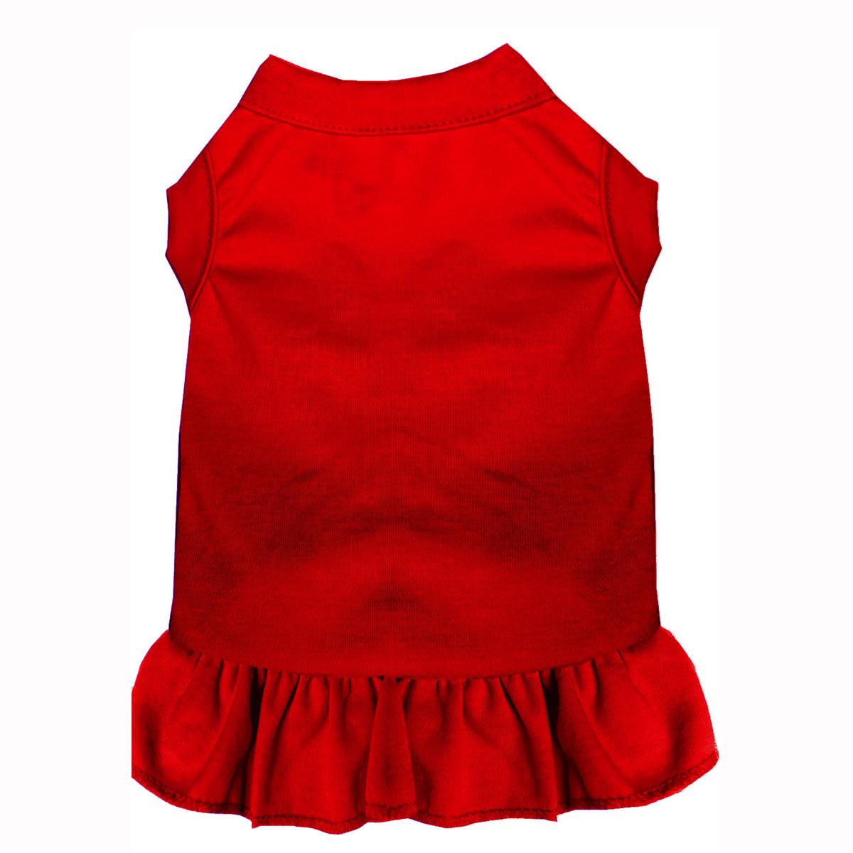 Plain Dog Dress, Red - Extra Small